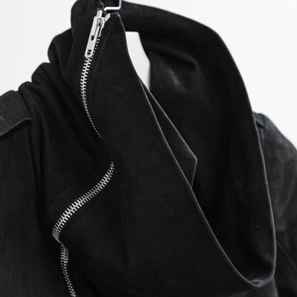 Rick Owens SS 2015 Faul Cowl Stooges Leather Jacket - Picture 5 of 11